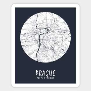 Prague, Czech Republic City Map - Full Moon Magnet